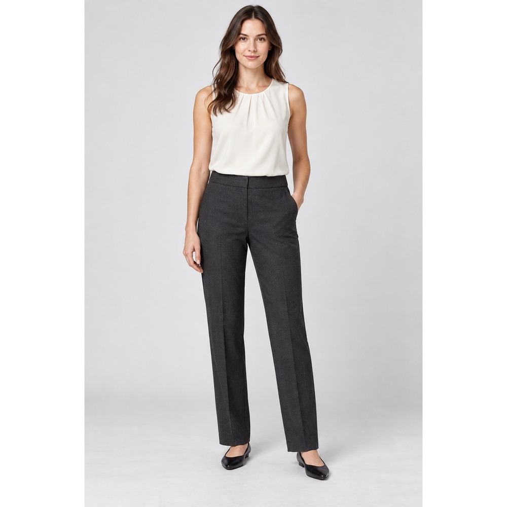 Banana Republic Womens Hayden Pants Charcoal Gray Slit Ankle Pull On Petite 00